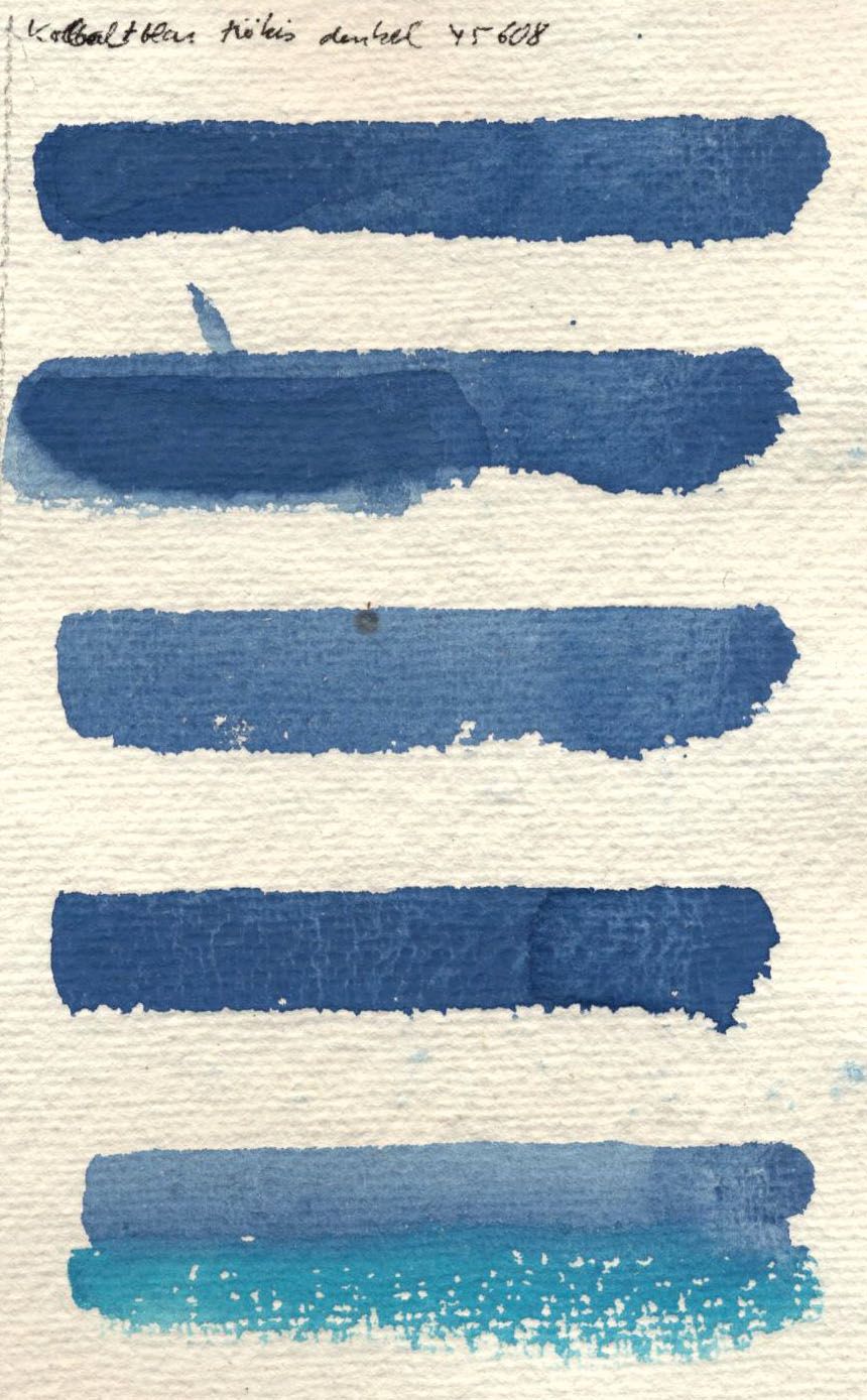 Kremer akvarel - kobaltově modrá tyrkysová tmavá (plast, 3 x 1,8 x 1 cm)